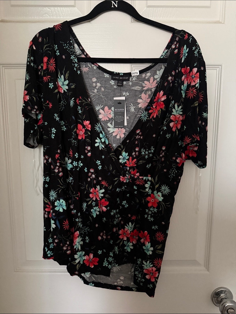 Lane Bryant faux wrap blouse